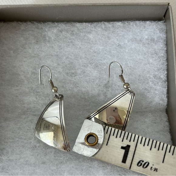 Sterling TKL Silver Earrings Geometric - Picture 4 of 4